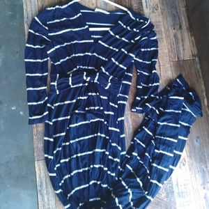 Peach Love striped maxi dress